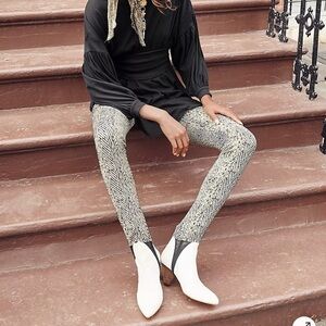 Free People Animal Print Stirrup Primal Legging Pants